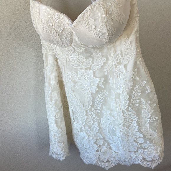 COPY - House of Deane Custom Micro Mini Lace Wedding Dress 32DDD - Picture 13 of 16